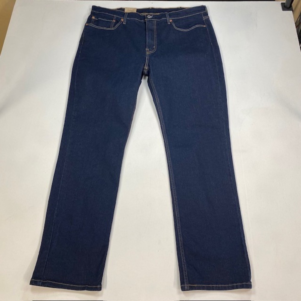 Levis 514 Straight Fit Mens Jeans Dark Wash Indigo Stretch 38x32 005143151